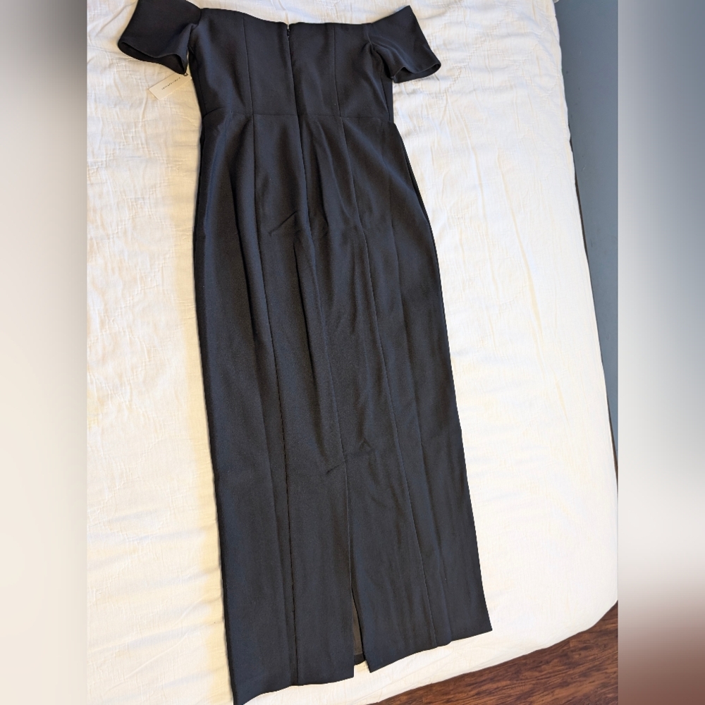 BHLDN Off‑Shoulder Black Formal Dress • Women’s L • Elegant Evening Gown - Picture 8 of 14